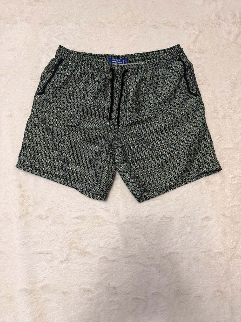 Mr. Swim Geometric 3D Cube Pattern Swim Trunks XL